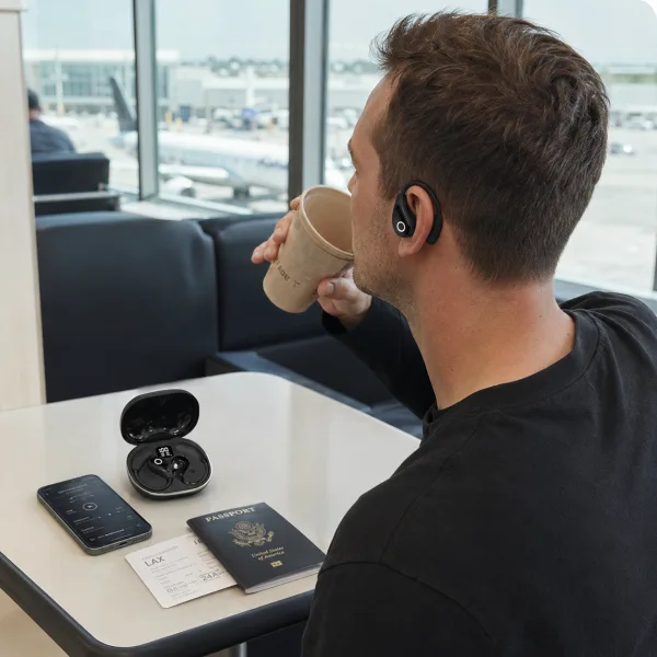 Lavnov M95 translation earbuds without subscription for travel